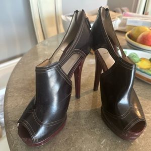 Fendi peep toe heels